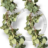 5.9Õ Faux Eucalyptus Garland + 18Ó Wreath Ring Ð Wedding Greenery Green Plant