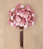 Ranunculus Artificial Flowers 18 Pcs, Faux Silk Mini Peonies Bulk Flowers for... Peony