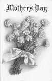 1913 Mother's Day Postcard with Bouquet of Lovely White Carnations Carnation