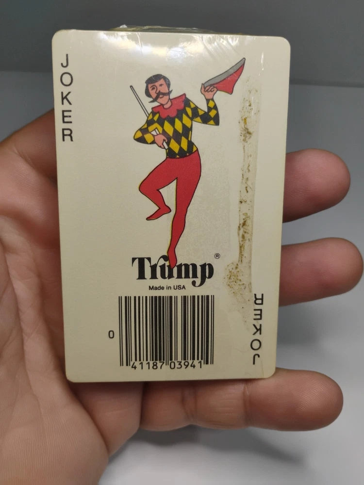 Vtg Playing Cards Deck Trump USA Retro Carnations Flowers Blue Birdealed Sealed Carnation
