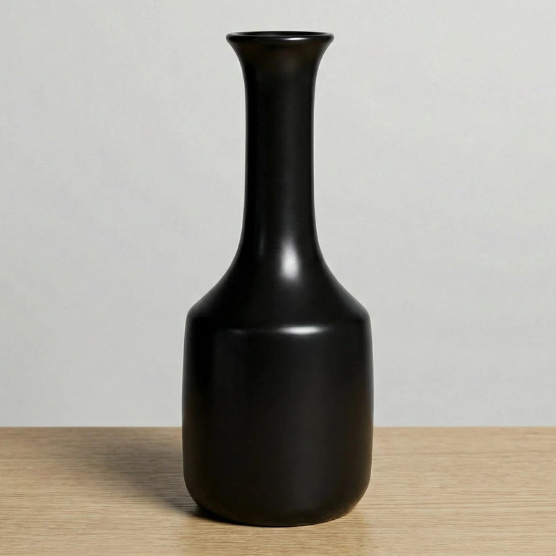 Black Ceramic Vase for Pampas Grass, 11 Inch Modern Flower Vase, Minimalist B... Pampas Grass