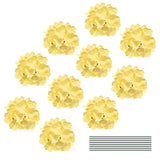 30 Set Yellow Silk Artificial Hydrangea Heads Wedding Fake Hydrangea Flowers Hydrangea