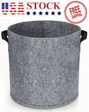 10-Pack Round Fabric Aeration Plant Grow Bags 35 Gallon Gray with Handle Flowering Plants