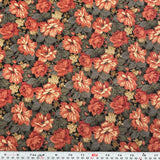 Madeline by RJR Fabrics 2005 Florals on Black Cotton Fabric by the HALF YARD Flowering Plants