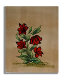 Dark Red Lily Flower Handmade Miniature Floral Painting 6.5 x 5 in "PN9005" Lily