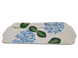 Hydrangea Mist Hand Painted Tray Portugal 16Ó Floral Serving Platter Hydrangea