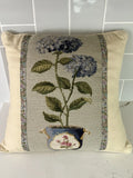 Hydrangea Chinoiserie Cache Pot Pulloe Needlepoint 13 X 13Ó Hydrangea
