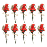10 Pcs Mini Forget-me-not Dried Flower Bouquet Baby's Breath Boho Red Dried Flower