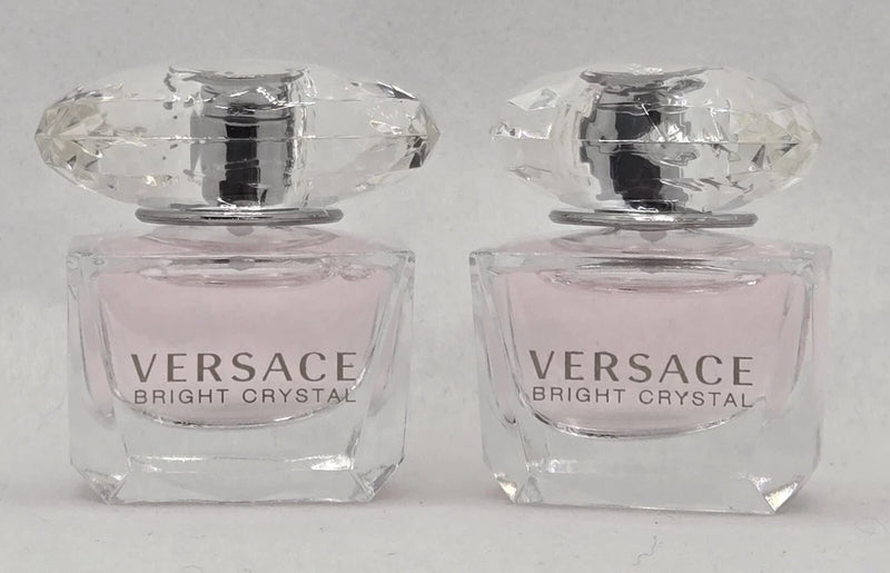 Versace Bright Crystal EDT Mini 5 Ml 0.17 Oz x 2 Mini Travel size EDT