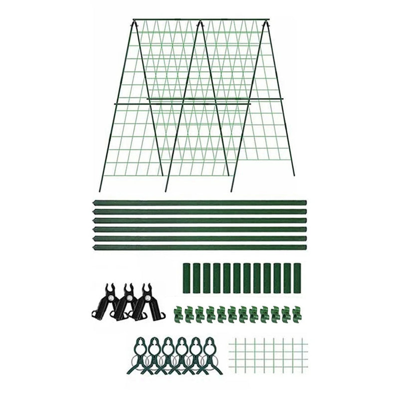 A-Frame Garden Trellis Climbing Rack Garden Setup Compact Storage Spiked Legs Garden Plants