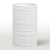 Torre & Tagus Ripple 9.75" White Vase for Flowers & Greenery - Handmade Round... Pampas Grass
