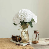 White 5 Silk Hydrangea Bushes Wedding Flowers Bouquets Party Centerpieces SALE Hydrangea