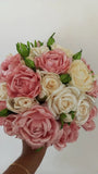 Fully Handmade Satin Ribbon Bridal Flower Bouquet Bouquet
