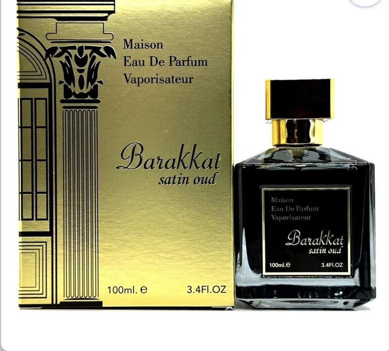Barakkat Satin Oud by Fragrance World for Men Sizes 3.4 oz Eau de Parfum EDP