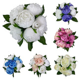 Artificial Flower Peony Flowers Bridesmaid/Wedding Bouquet cintahomedeco Peony