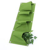 4 -Pockets Planter Container Planting Bag Horizontal Garden Flowers Growing Garden Plants