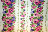 LILLIANS GARDEN FROM FABRIC TRADITION LARGE FLORAL STRIPE - 100% COTTON FABRIC Flowering Plants