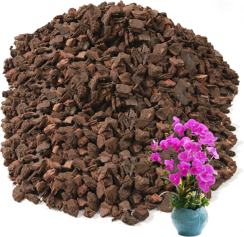 8Qt Orchid Potting Bark, 1/2-3/4In Sun-Dried New Zealand Medium Organic Pine Woo Orchids