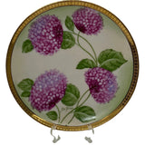 Z.S.& Co. Bavaria Orleans Pink Hydrangea 8.5'' Plate Hand Painted De Fries Hydrangea