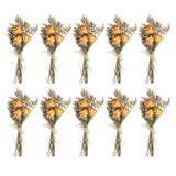 10 Pcs Mini Rose Dried Flower Bouquet Baby's Breath Boho DIY Gift Yellow/Red Dried Flower