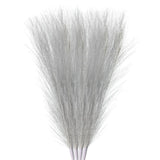 4Pcs Pampas Grass 17.7" Fake Pampas Grass for Wedding Decoration Silver Pampas Grass