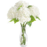 4 Pcs Real Touch Ivory White Hydrangea Artificial Flowers, 20 Full Faux Hydra... Hydrangea