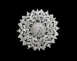 Vintage Inspired Rhinestone Crystal Flower Sunflower Brooch Wedding Party Sunflower
