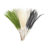30 Pcs Faux Pampas Grass 52cm/20.5" Pampas Grass, Dark Grey/Grass Green/Beige Green Plant