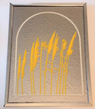 RARE Vintage 1975 Academy Arts Jim Roslof PAMPAS GRASS Mirror Retro MCM Wall Art Pampas Grass