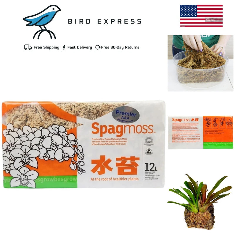 New Zealand Sphagnum Moss 150g 12L for Orchids Reptiles and Plants Orchids