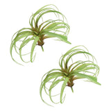 2Pcs Artificial Succulent Plants Fake Pineapple Grass 8", Green Green Plant