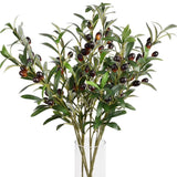 6pcs Artificial Plants Greenery Olive Branches Stems Fake Plants Green Leaves... Green Plant