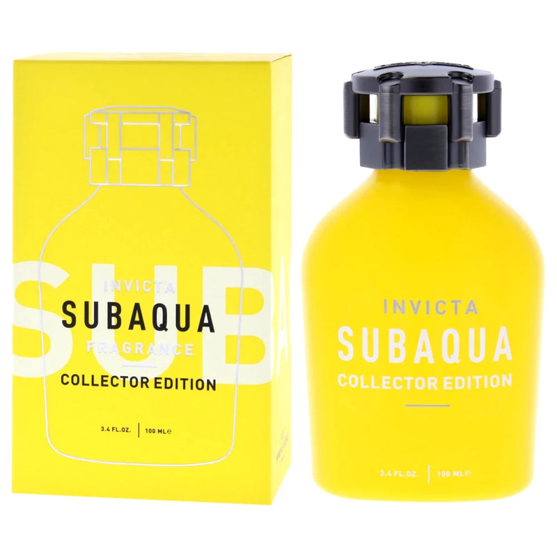 Invicta Subaqua Collector Edition men's EDP set: yellow 100 ml bottle and box