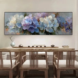 Panoramic Modern Floral Hydrangea Bouquet Canvas Print Wall Art Home Decor Hydrangea