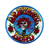 Grateful Dead Skull & Roses Embroidered Iron On Patch Roses
