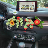 Crochet Sunflower Poppy Vent Clip, Handmade Car Plant Accessory Sunflower