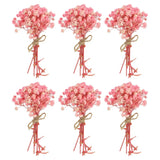 6 Pcs Mini Dried Flower Bouquet Baby's Breath Boho DIY Gift Pink Dried Flower