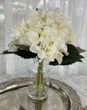 Feels Real Faux Hydrangea Arrangement  - White | Artificial Flower | Decoration Hydrangea