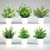 6 Packs Small Faux Plants Indoor Fake Plants Artificial Plants Bathroom Acces... Green Plant