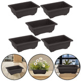2 Count Plastic Planter Rectangle Planting Container Gardening Bonsai Garden Plants