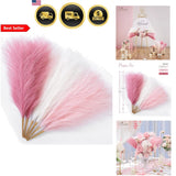 Pink Pampas Grass Decor 17 Inch 6pcs Faux Home Wedding Centerpiece Pampas Grass