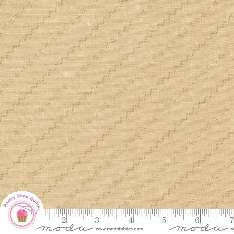 Moda DAISY LANE 9766 21 Beige Striped KANSAS TROUBLES Quilt Fabric Flowering Plants
