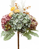 Hydrangea Artificial Flowers Bouquet, Pre-Arranged Fake Flowers Bouquet with ... Hydrangea
