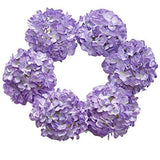 Silk Hydrangea Artificial Flowers Heads with Stems for Wedding Home Purple Hydrangea