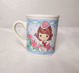 Precious Moments January Birthday Mug Flower of the Month Carnation Enesco Carnation