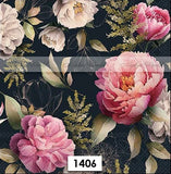 (1406) TWO Paper LUNCHEON Decoupage Art Craft Napkins - PEONIES PEONY FLOWERS Peony