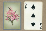 FLOWER BOUQUET of PINK LILIES. Three of Spades SWAP PLAYING CARD Lily