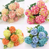 10 Heads Hydrangea Party Home Decor Bouquet Bunch Fake Flowers Artificial Silk Carnation