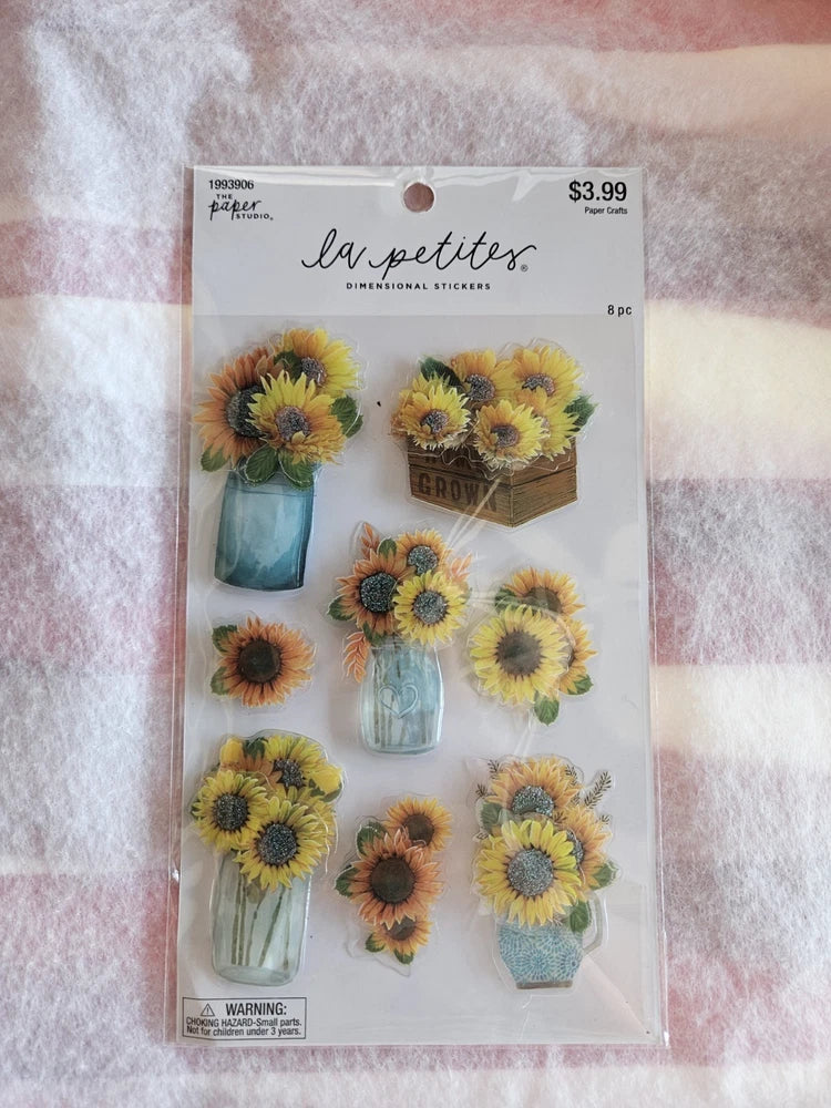 la petites Sunflower dimensional stickers (6 pieces) Sunflower