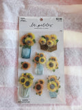 la petites Sunflower dimensional stickers (6 pieces) Sunflower